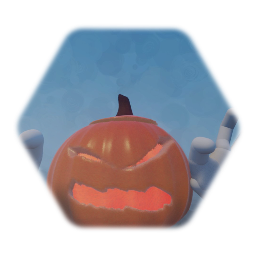 Jack o lantern with hands