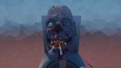 Zombie Skibi toilet eating a human