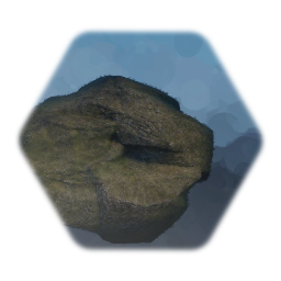 Realistic Mossy Rock -Front