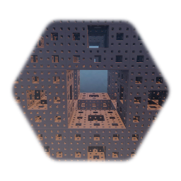 Menger sponge section - level 4