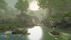 Remix of Waterfall Stream Scene