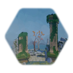 Overgrown ancient starting point