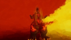 Burning Godzilla animation test