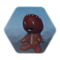 Sackboy - more fluffy version - with white garn