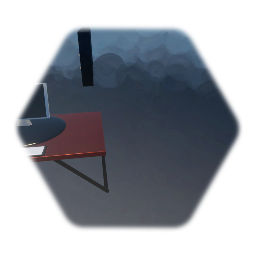 Office Chair, Desk,Laptop, Cabinet, box