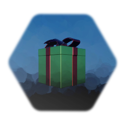 Decorative Gift - Green Wrapping, Red Bow