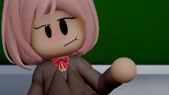 sayori rubs her last two remaining braincells together