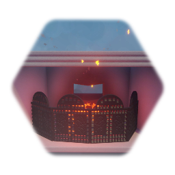 Ornate Lion Fire Place