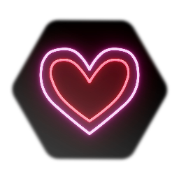 Neon Pink & Red Heart