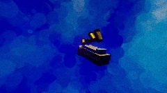 Titanic fallen into the deeply dark coldly sea