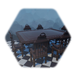 Mesa y sillas clásicas