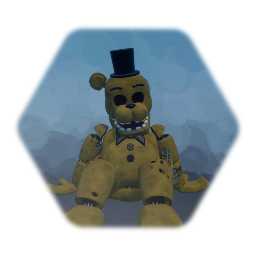 Withered golden freddy pose