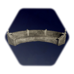 Curved Stone Bench