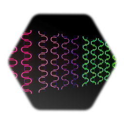 Lattice Fence Geometric Black Retro  70's Neon Cyber Punk Glow
