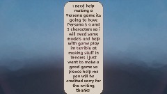 Need help making a Persona game