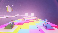 SNES Rainbow Road Mario Kart allstars racing Tari