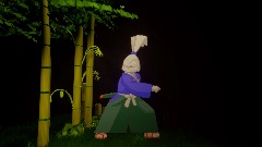 Samurai Warrior Usagi Yojimbo Pixel Art Painting