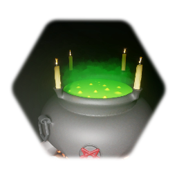 Cauldron and candles