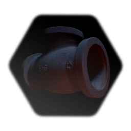 Rusty Pipe T Fitting Hollow