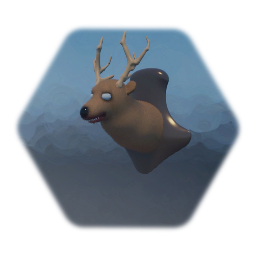 Rabid deer mount decoration