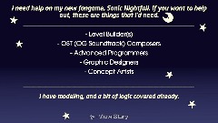 <term>HELP WANTED - Sonic Nightfall