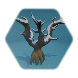 Snow Covered Leafless Bush