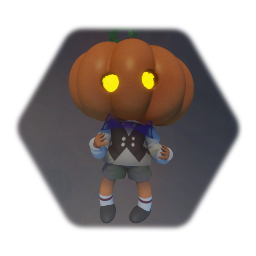 Pumpkin Head Statue