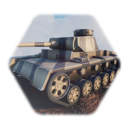 WW2 Tank (Panzer III) Asset - Model only, no physics