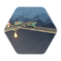 Dora gets run over by a train