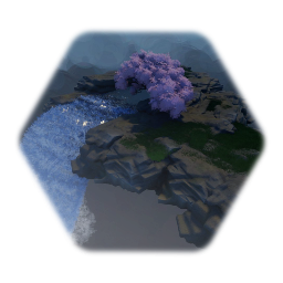 Wasserfall mit Baum - 1.0