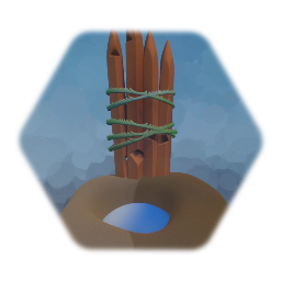 Fort wall with vines (Minecraft type prop)