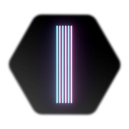 Neon Retro Striped Letter I