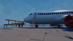 Escaping The earthquake by a passenger Plane