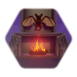 Bat Winged Fireplace (style 2)