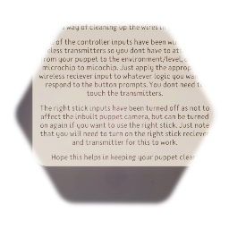 Wireless controller interface (For a cleaner puppet)