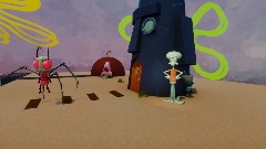 Zim and Gir in Spongebob's World