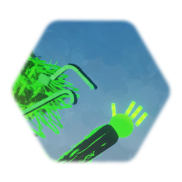 Funny Popup Man/ Green Fiend w/ stray pixel