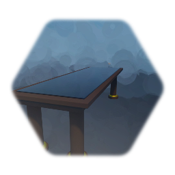 table - very basic - with a shiny plate on top (lessexp)