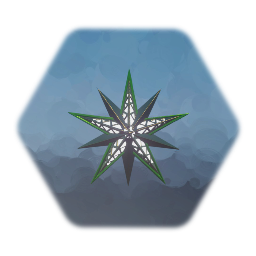 Christmas Tree Topper Star  Ornament Green Gold and White Glow