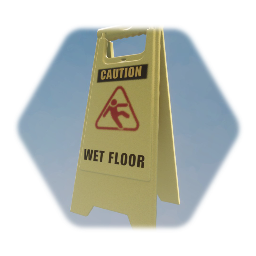 CAUTION - WET FLOOR Sign (Version B - Clean)