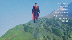 Superman flying simulation