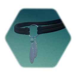 Feather Suede Choker Necklace
