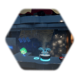 Future city food stall Raining