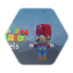 Low poly Mario 64 model