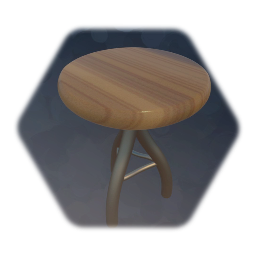 Stool with Wood Seat