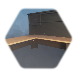 Corner desk w/ shelf