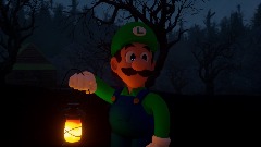 Luigi in the woods.