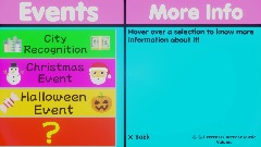 Farmington - Event Selection Menu