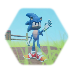 (Adventures of Sonic the hedgehog Styled Movie Sonic)