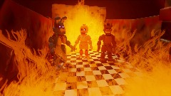 The pizzeria on fire (fnaf)
